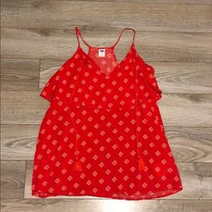 Old navy tank with tassels